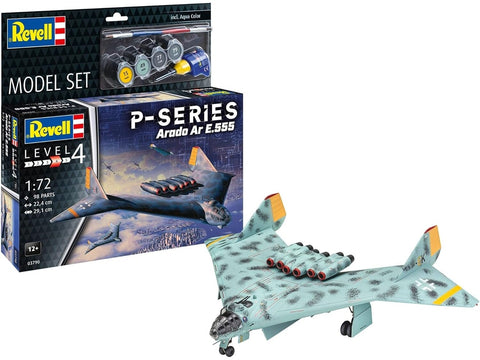 Revell Arado Ar E.555 P-Series 1/72 dovanų rinkinys su dažais, klijais, teptuku