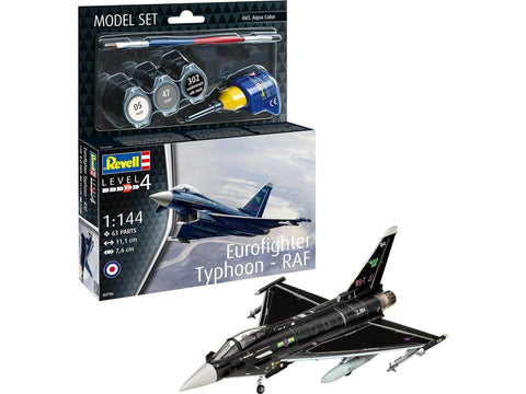 Revell Eurofighter Typhoon RAF dovanų rinkinys 1/144 su dažais ir klijais