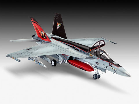 Revell F/A-18E Super Hornet 1/144 dovanų rinkinys su klijais, dažais ir teptuku