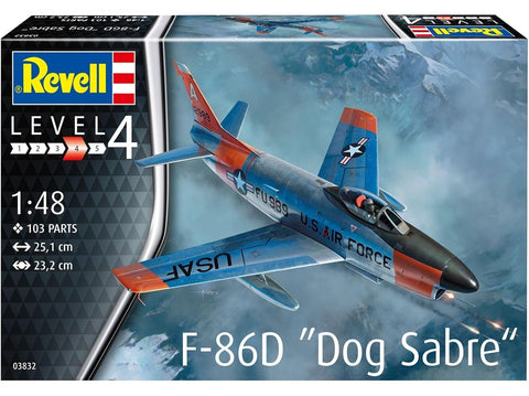 Revell F-86D Dog Sabre 1/48 plastikinis lėktuvo modelis