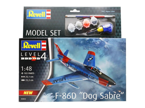 Revell F-86D Dog Sabre dovanų rinkinys 1/48 su dažais ir klijais