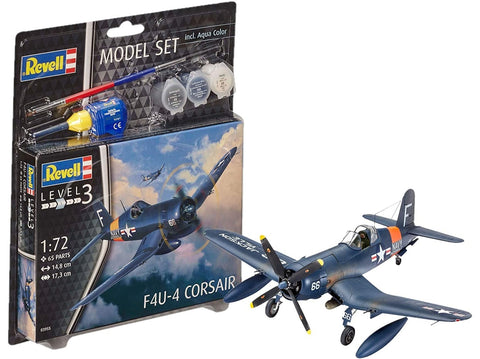 Revell F4U-4 Corsair 1/72 dovanų rinkinys su dažais ir klijais