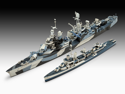 Revell Pacific Warriors USS Fletcher & Indianapolis dovanų rinkinys 1/700