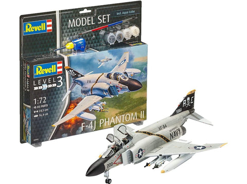 Revell F-4J Phantom II 1/72 dovanų rinkinys su dažais ir klijais