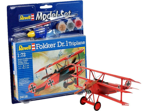 Revell Fokker Dr.1 Triplane 1/72 dovanų rinkinys – surenkamas modelis