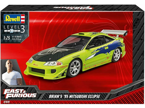 Revell Fast & Furious: Briano 1995 Mitsubishi Eclipse 1:25 modelio rinkinys