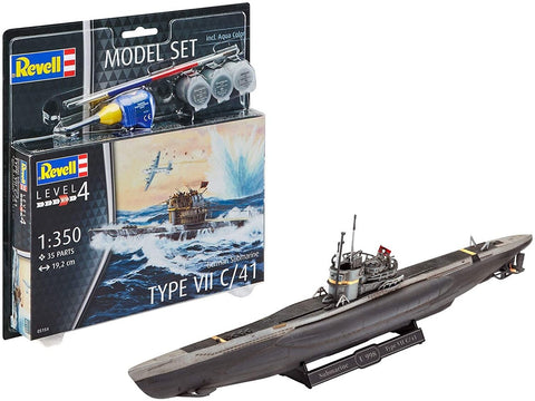Revell Vokiečių povandeninis laivas Type VII C/41 dovanų rinkinys 1/350 (65154)