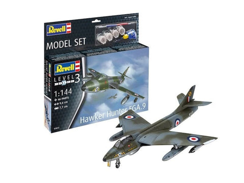 Revell Hawker Hunter FGA.9 dovanų rinkinys 1/144 su dažais ir klijais