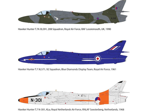 Revell Hawker Hunter T.7/T.7A surenkamas lėktuvo modelis 1/32 03786