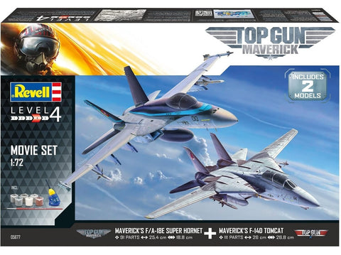 Revell Top Gun Maverick F/A-18E Super Hornet & F-14D Tomcat dovanų rinkinys 1/72