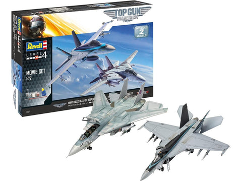 Revell Top Gun Maverick F/A-18E Super Hornet & F-14D Tomcat dovanų rinkinys 1/72
