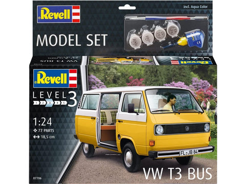 Revell VW T3 Bus dovanų rinkinys 1:24 – plastikinis surinkimo komplektas