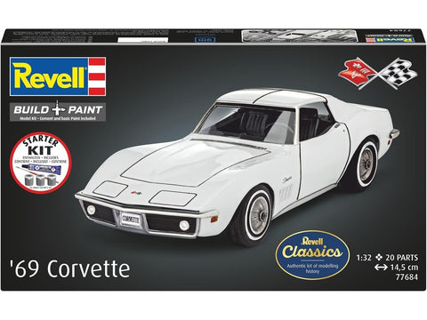 Revell 1969 Chevrolet Corvette Stingray surenkamo modelio dovanų rinkinys 1:32