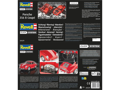 Revell Porsche 356 B Coupe modelis 1/16, surenkamas be klijų 07679