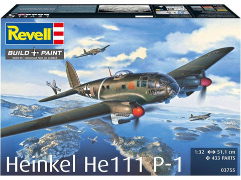Revell Heinkel He 111 P-1 plastikinis lėktuvo modelis 1/32, 51 cm