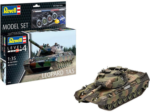 Revell tankas Leopard 1A5 1/35 dovanų rinkinys su klijais ir dažais