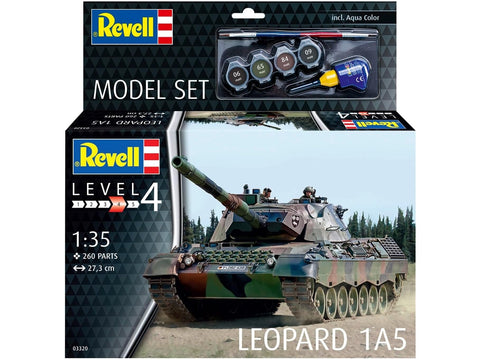 Revell tankas Leopard 1A5 1/35 dovanų rinkinys su klijais ir dažais
