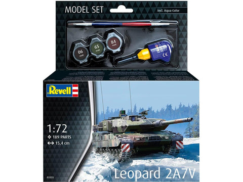 Revell Leopard 2 A7V tanko dovanų rinkinys 1/72 su dažais ir klijais
