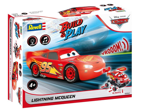 Revell Žaibas Makvynas Disney Cars, šviesos ir garsas, 1:20 surinkimo modelis