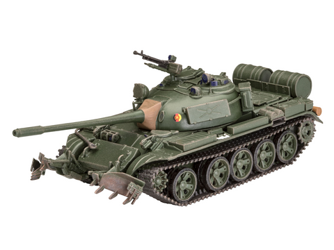 Revell T-55A/AM tanko rinkinys su KMT-6/EMT-5 1/72, dažai ir klijai