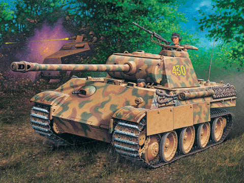 Revell PzKpfw V Panther Ausf.G 1/72 dovanų rinkinys su dažais, klijais