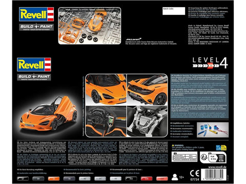 McLaren 750S plastikinis surenkamas modelis 1:24 su lipdukais Revell