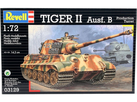 Revell Tiger II Ausf. B tankas, gamybinis bokštas 1/72 plastikinis modelis