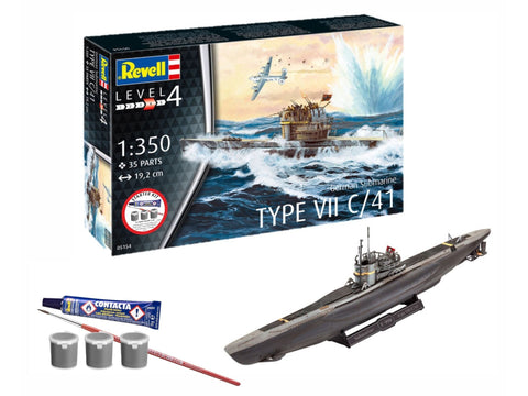 Revell vokiečių povandeninis laivas Type VII C/41 rinkinys 1/350