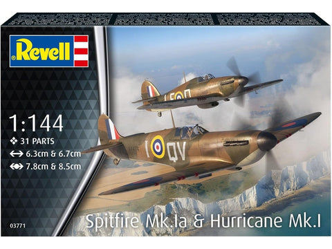 Revell 1/144 Supermarine Spitfire Mk.Ia & Hurricane Mk.I plastikinis rinkinys