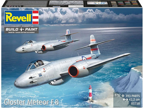 Gloster Meteor F.8 1:32 plastikinis lėktuvo surenkamas modelis 42,2 cm