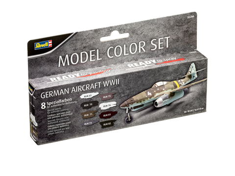 Revell akrilinių dažų rinkinys Luftwaffe WWII, RLM spalvos, 8×18 ml