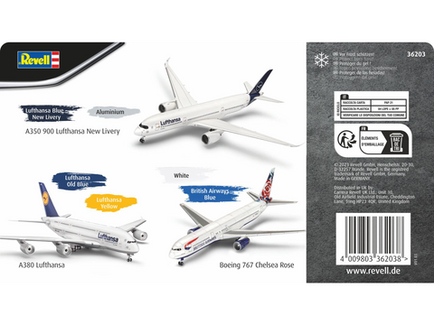 Revell Model Color akrilinių dažų rinkinys Modern Airliner 36203 8×18 ml