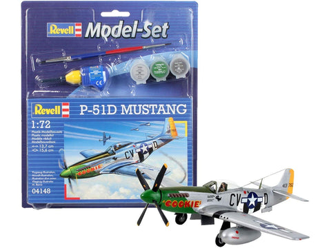 Revell P-51D Mustang dovanų komplektas 1/72 su dažais ir klijais