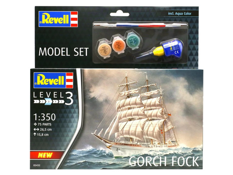 Revell Gorch Fock 1/350 plastikinis laivo modelis, dovanų rinkinys