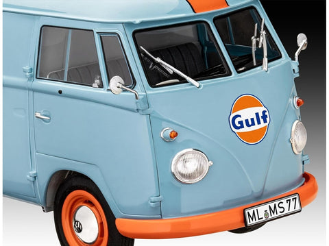 Revell Volkswagen T1 furgonas Gulf dekoracija, 1/24 plastikinis modelio rinkinys