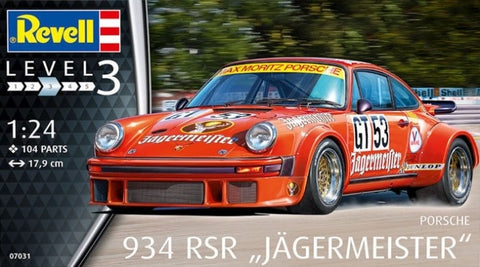 Revell Porsche 934 RSR Jägermeister 1:24 plastikinis surinkimo rinkinys