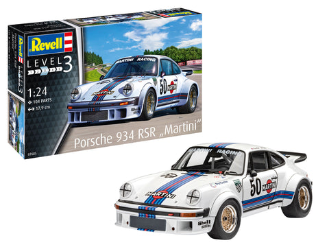 Revell Porsche 934 RSR Martini 1/24 plastikinis modelio rinkinys