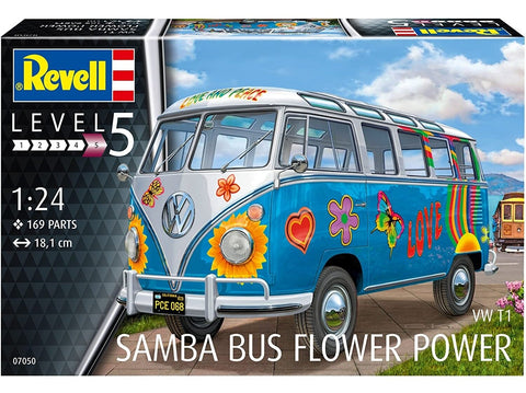 Revell VW T1 Samba Bus Flower Power 1/24 surenkamas plastikinis modelis