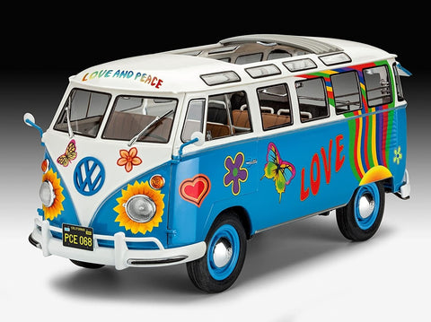 Revell VW T1 Samba Bus Flower Power 1/24 surenkamas plastikinis modelis