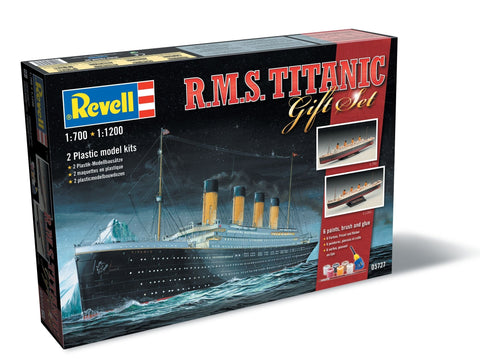 Revell RMS Titanic dovanų rinkinys 1:1200 ir 1:700 su klijais ir dažais