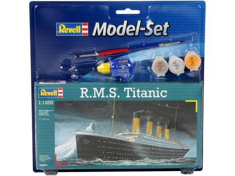 Revell RMS Titanic 1:1200 dovanų komplektas su klijais, dažais ir teptuku 65804