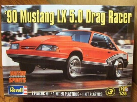 Revell ’90 Mustang LX 5.0 Drag Racer, surenkamas 1/25 plastikinis modelis