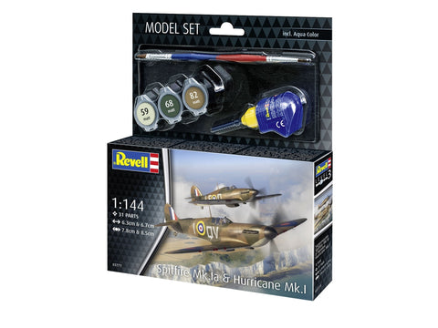 Revell Spitfire Mk.Ia ir Hurricane Mk.I dovanų rinkinys 1/144 (63771)