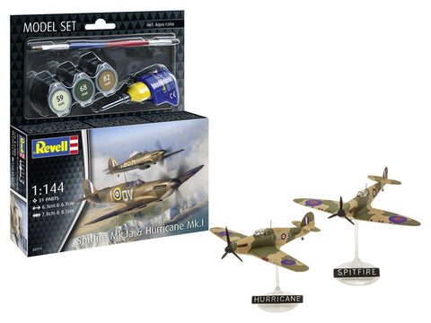 Revell Spitfire Mk.Ia ir Hurricane Mk.I dovanų rinkinys 1/144 (63771)