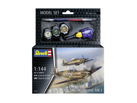 Revell Spitfire Mk.Ia ir Hurricane Mk.I dovanų rinkinys 1/144 (63771)