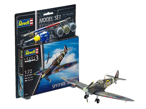 Revell Spitfire Mk.IIa dovanų rinkinys 1/72 su dažais ir klijais