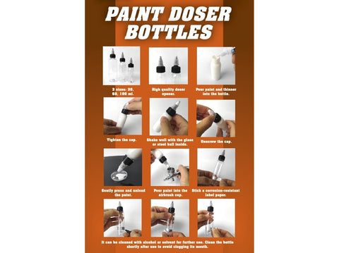 AK Interactive dozavimo buteliukai dažams 3×100 ml, plastikiniai