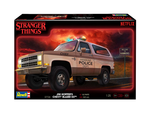 Revell Stranger Things Hopperio 1985 m. Chevy K5 Blazer 1/25 surinkimo rinkinys