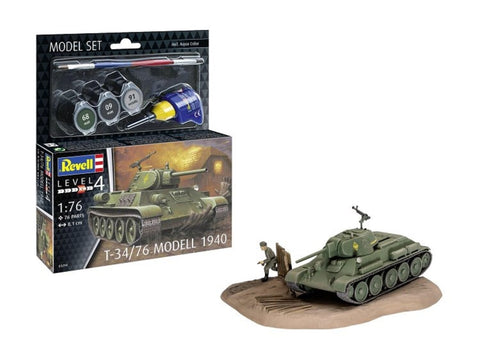 Revell T-34-76 1940 dovanų rinkinys 1:76 su klijais ir dažais