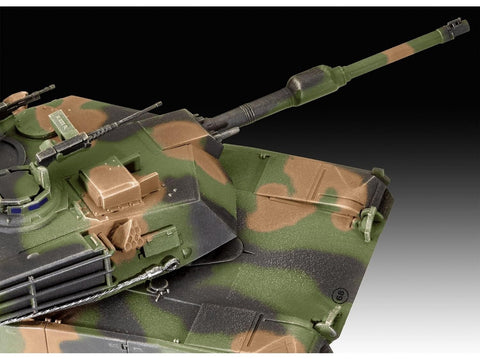Revell M1A1 AIM(SA)/M1A2 Abrams 1/72 tanko dovanų rinkinys su dažais, klijais
